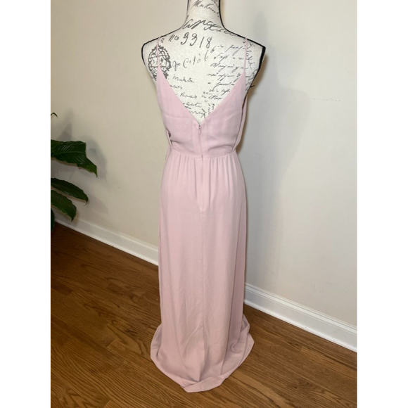 NEW WAYF Blush Pink Wrap Long Maxi Dress Sz S - Picture 2 of 12